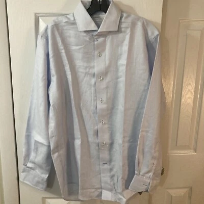 Lorenzo Uomo The Perfect Fashion Shirt Plaid Button Up Mens Size 15.5 34/35 - Image 1 of 4