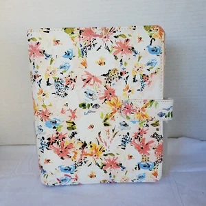 Day Designer A5 Vegan Leather6-Ring Snap Close Floral Pink Planner (Cover Only) - Picture 1 of 11