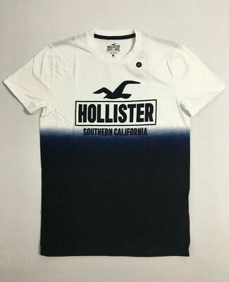 Camiseta Hollister Para Hombre Gráfica Ombre Cuello Redondo Logo Camiseta Talla XXS XS S M L ¡Nueva!! Foto 1 de 4