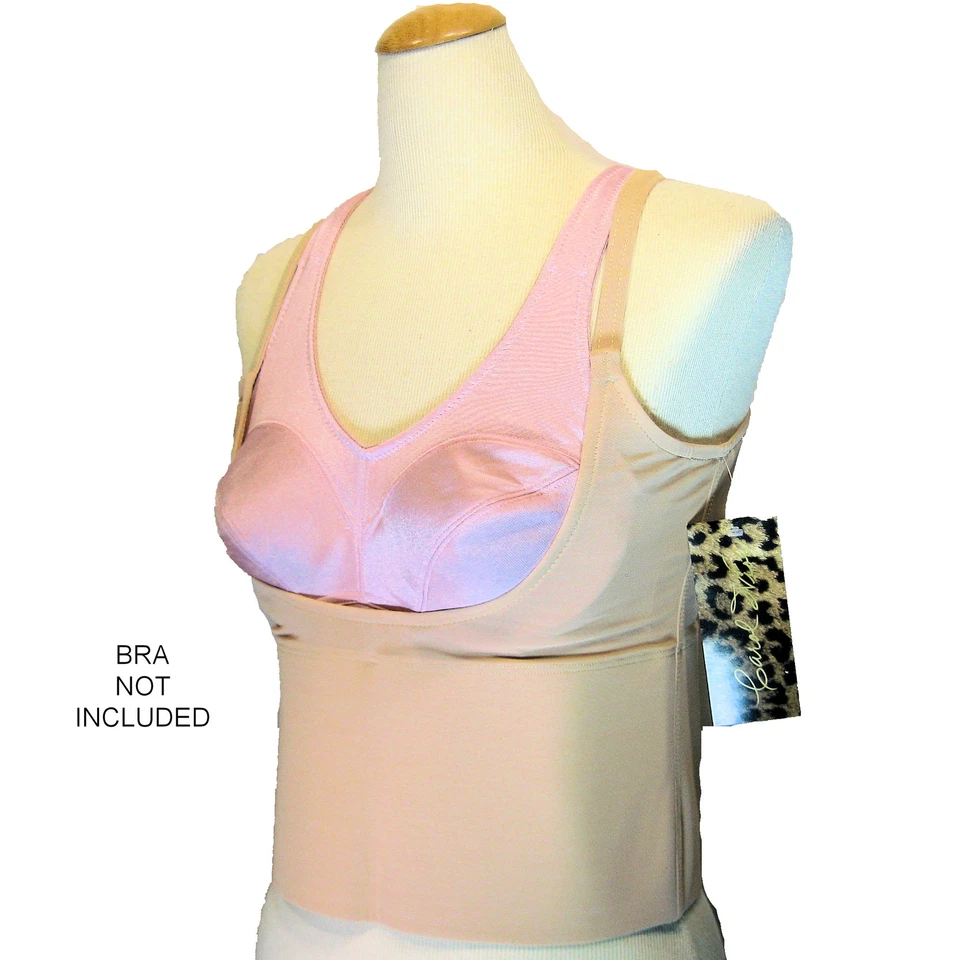 Camiseta sin mangas Carol Wior Midriff tónico con banda para el vientre A06072 NUEVA CON ETIQUETAS DESNUDA talla 24W Foto 1 de 2