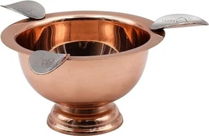 Stinky Cigar Ashtray 5"inch Round Mini Herf 3 Stirrup, Copper - Picture 1 of 6