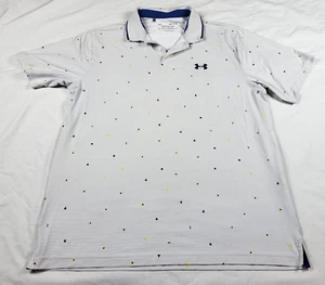 Under Armour Polo Men's Large Iso Chill Golf Shirt White Active Streetwear - Picture 1 of 11