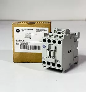 ALLEN BRADLEY Contattore bobina 4 poli trifase 600V 23A 110V 100-C23D400 (NUOVO) - Foto 1 di 5