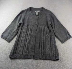 Vintage KIK It Cardigan Sweater Size S Gray Cable knit - Picture 1 of 6