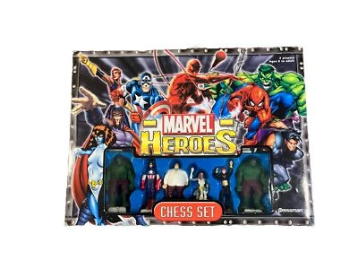 RARE Marvel Heroes Chess Set  Pressman 2003 COMPLETE Set with Board Pre-owned - Image 1 of 4