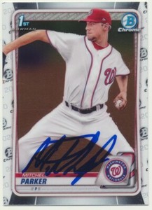 MITCHELL PARKER 2020 BOWMAN DRAFT CHROME IP AUTO AUTOGRAPH ROOKIE CARD #BD-176