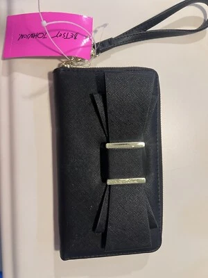 Bolso sin asas/sobre de lentejuelas negro Betsey Johnson muy bonito usado en excelente estado Foto 1 de 4