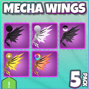 Roblox World Zero WZ - 5 Pack or Single Items - MECHA WINGS - Picture 1 of 7