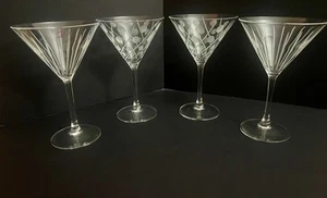 Crystal Mikasa "Cheers" Martini / Margarita Glasses Set Of 4 (A18) - Picture 1 of 5
