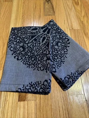 2 Beautiful Blue Chambray Standard Size Pillow Shams Medallion Boho 100% Cotton - Image 1 of 4