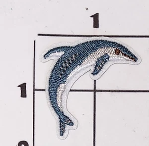 Jumping Dolphin Patch Embroidered Iron On Applique Costume Upcycle - Picture 1 of 1