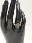 9ct Yellow Gold Turquoise Cluster Ring Size N.5 Boxed 3.00g For Parts or Repair