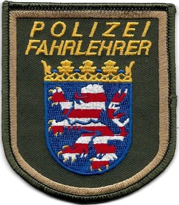 80er - 90er ! Rarität ! HESSEN Polizei FAHRLEHRER Patch Abzeichen BEPO Mühlheim - Bild 1 von 3