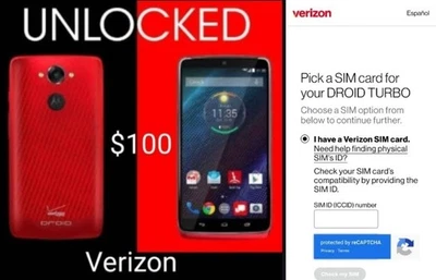 Motorola Droid Turbo Red Global Unlocked Verizon/TracFone/Simple Mobi/Straight T - Image 1 of 4