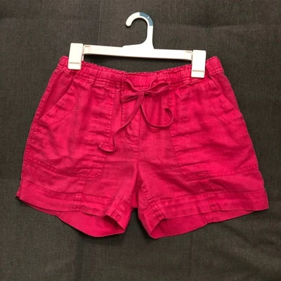 Shorts femininos rosa Cremieux - 100% LINHO - Tamanho XS - Imagem 1 de 4