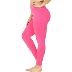 Zenana Leggings für Damen Fuchsia Rosa Volle Länge - Bild 1 von 2