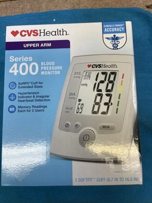 CVS Health Blood Pressure Monitor WRIST Cuff Series 400W Universal Size NEW - Image 1 of 4