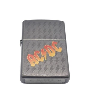 AC/DC Zippo Lighter Used No Box Collectible Metal Stone Finish - Picture 1 of 10