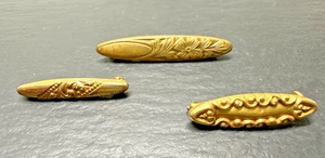 TRE DIVERSE SPILLE LINGERIE TONO ORO ANTICHE M213 - Foto 1 di 14