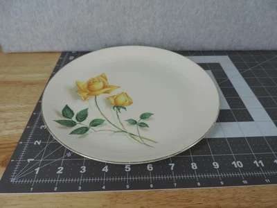 Plato de cena floral rosa amarilla cerámica Canonsburg vintage repuesto Foto 1 de 4