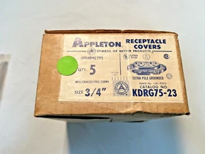Caja de (5) Cubierta de cuerpo de conducto Appleton KDRG75-23 dúplex de 3/4" - Imagen 1 de 5