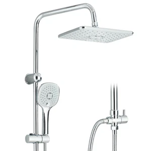 Set doccia a pioggia in acciaio inox set doccia senza rubinetto sistema doccia soffione set - Foto 1 di 10