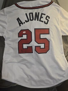 Andruw Jones Signed Atlanta Braves Custom Jersey JSA w/COA - Picture 1 of 3