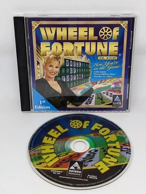 Wheel of Fortune CD-ROM Jewel Case Hasbro 1st Ed Vanna White 1999 Retro Gaming - Image 1 of 3