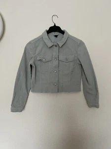 Art class Girls' Cropped Corduroy Trucker Jacket Light Green Size 14/16 - Picture 1 of 8