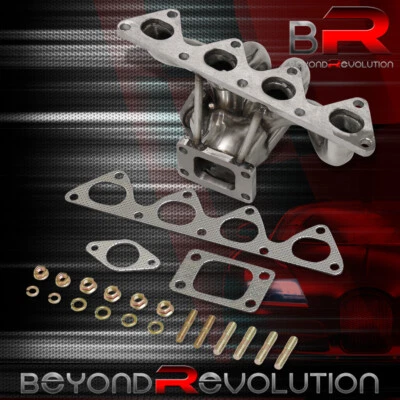 Стальной выпускной коллектор турбодвигателя T3 для Civic CRX EF EG EK DA DC2 B16 B18 B20 - Изображение 1 из 4