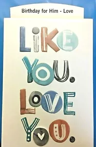 HIS LOVE BIRTHDAY Card for "The MAN I LOVE" Boyfriend - Husband 13 choices 33D - Picture 1 of 17