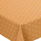 Orange Geometric Triangles Pvc Vinyl Wipe Clean Oilcloth Tablecloth