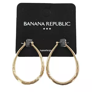 Nuevos pendientes de aro texturizado Banana Republic #E1425 - Imagen 1 de 2