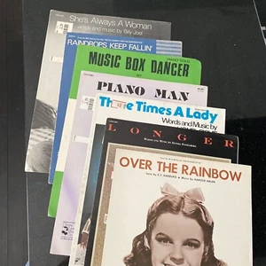 LOT OF 7 VINTAGE POP SHEET MUSIC JOEL WILLIAMS MILLS RICHIE FOGELBERG ARLEN - Picture 1 of 8