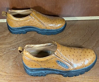 Roper Ostrich Performance Slip On Mens 9 Tan Brown Casual Shoes - Image 1 of 4