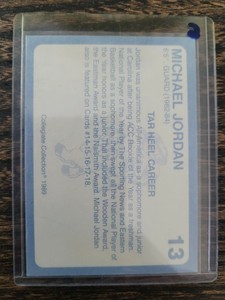 1989 NORTH CAROLINA'S FINEST MICHAEL JORDAN 13 BASKETBALL CHICAGO BULLS