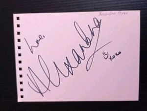 ALEXANDRA BURKE Genuine Signed Card EXCELLENT ITEM large Clear Ink Signature - Picture 1 of 3