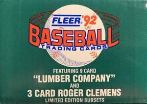 1992 Fleer Baseball Cards - Complete Team Sets - Lumber Company - Clemens