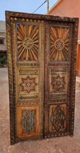 Multicolor Custom Size Moroccan Door,Boho Decor Vintage Door Antique Door Decor - Picture 1 of 5