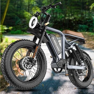 GLOBALKEEP 20'' Electric bike 1500W Peak Fat Tires ebike Bicycle 15Ah Adult bike - Picture 1 of 14