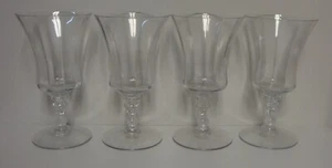 Cambridge GADROON (CLEAR) (3500) Footed Tumblers SET OF FOUR MINT IN BOX - Picture 1 of 3