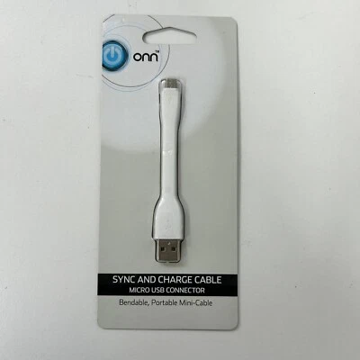 NEW Onn Sync And Charge Cable Micro USB Connector Android Smartphone, Camera - Image 1 of 4
