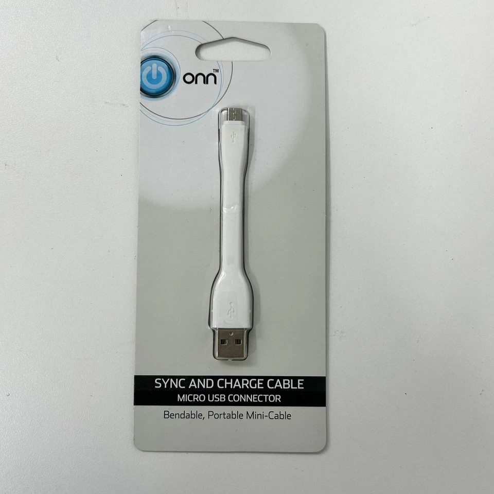 NEW Onn Sync And Charge Cable Micro USB Connector Android Smartphone, Camera - Image 1 of 4