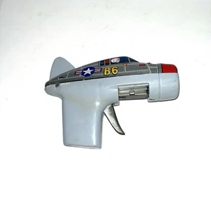 Vintage Tin Litho Friction Powered Trigger Plane TN Nomura Incomplete - Picture 1 of 5