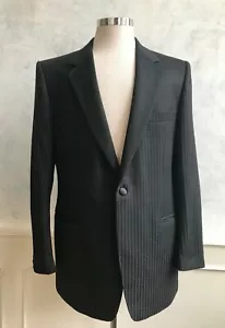 COLIN DAVIES Black 100% Pure Wool Tuxedo Formal Dinner Jacket Blazer M/L - Picture 1 of 7