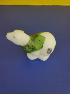 Fenton Glass Polar Bear Figurine - Frosty Friends -  White Satin Hand Painted - Picture 1 of 9