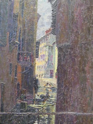 Annecy huile sur toile 38x61cm. Gaston Gavet 1855-1920 - Photo 1/4