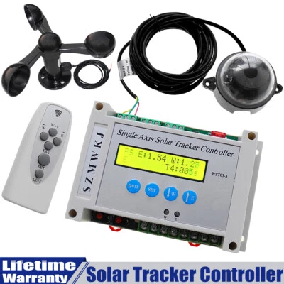 Einachsiger Solarpanel Tracker LCD Controller mit DC12V/24V Windgeschwindigkeitssensor IG - Bild 1 von 4