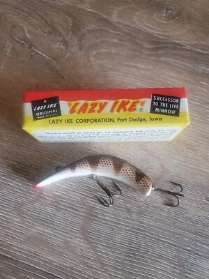 Vintage Lazy Ike MI-3, MRW Original Box, Fort Dodge, Iowa. Rare Color. - Image 1 of 4