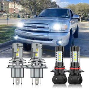 4x H4/9003+9145/H10 LED Headlight Kit Hi/Lo Beam+Fog Light Bulb Kit 6000K White - Picture 1 of 12
